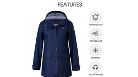 Damen Fahrrad Regenmantel, Damen-Fahrrad-Regenmantel für einen modischen Look