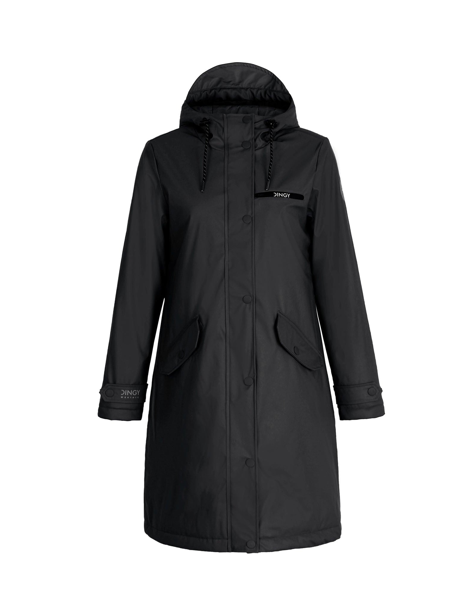 Black / S/36 Damen Wintermantel Lang Parka Winter Regenparka MEGAN
