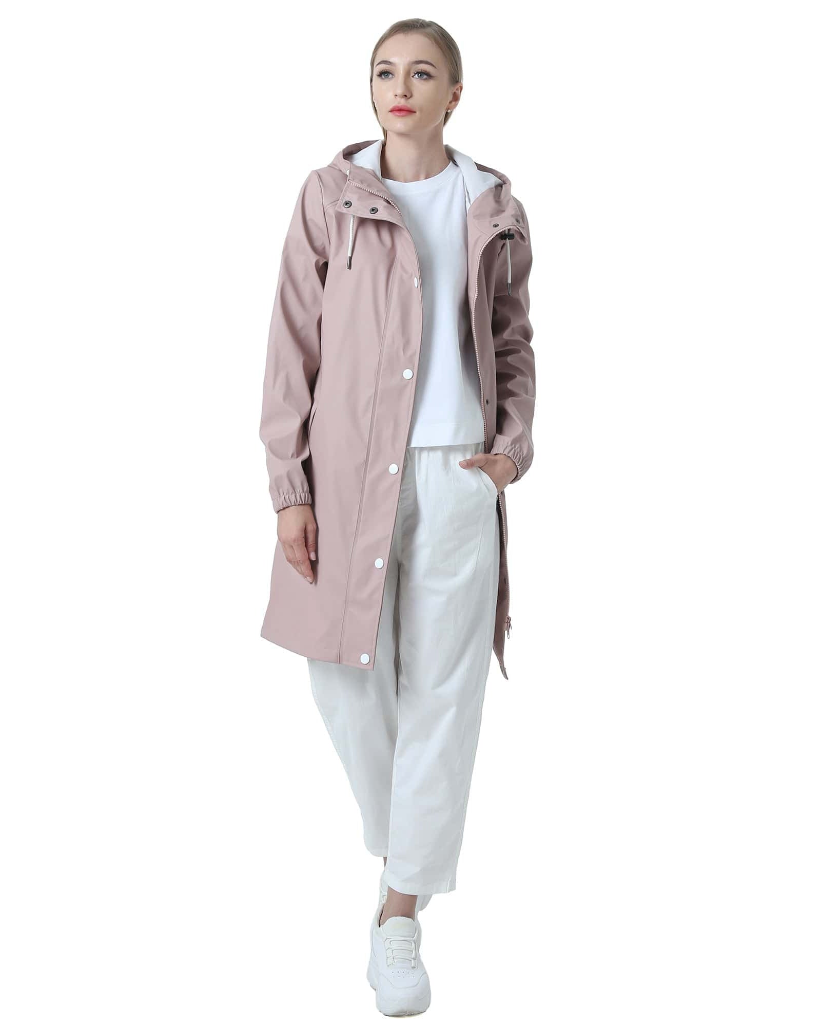 Damen Regenjacke RF03 - Wasserdicht, Atmungsaktiv, Lang, Stilvoll