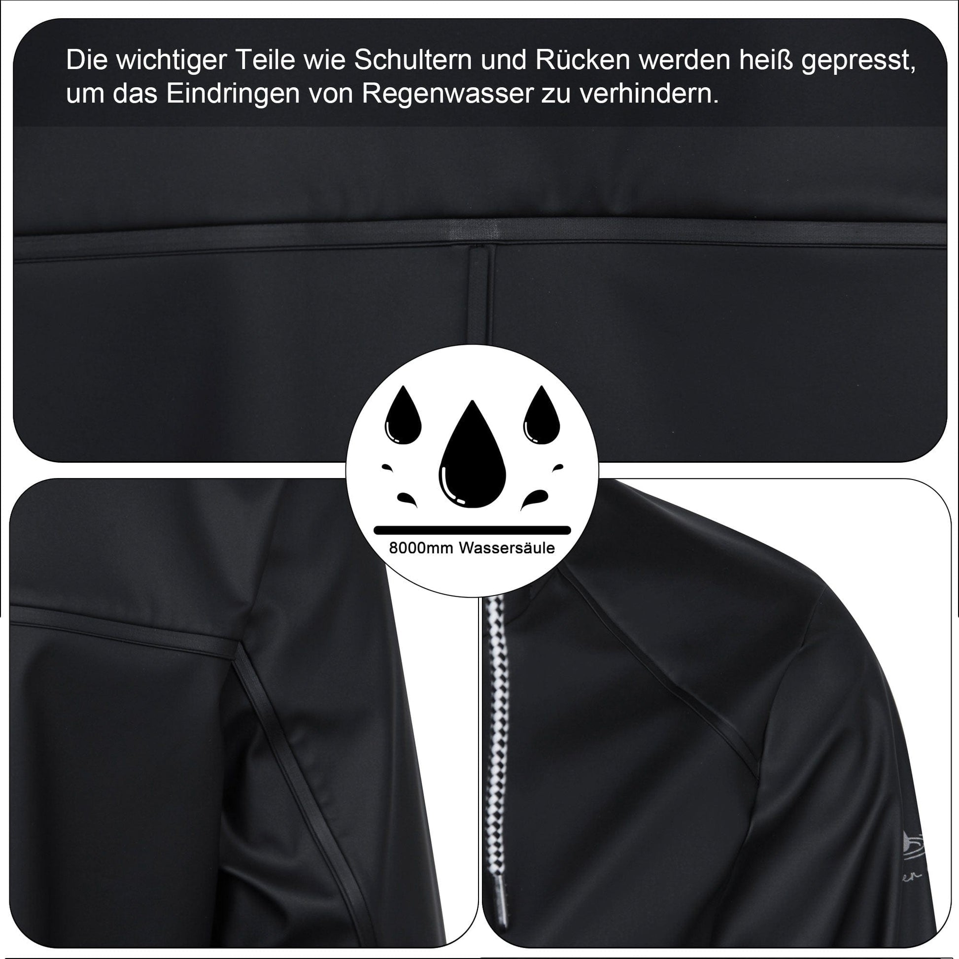 Damen Regenjacke RF03 - Wasserdicht, Atmungsaktiv, Lang, Stilvoll