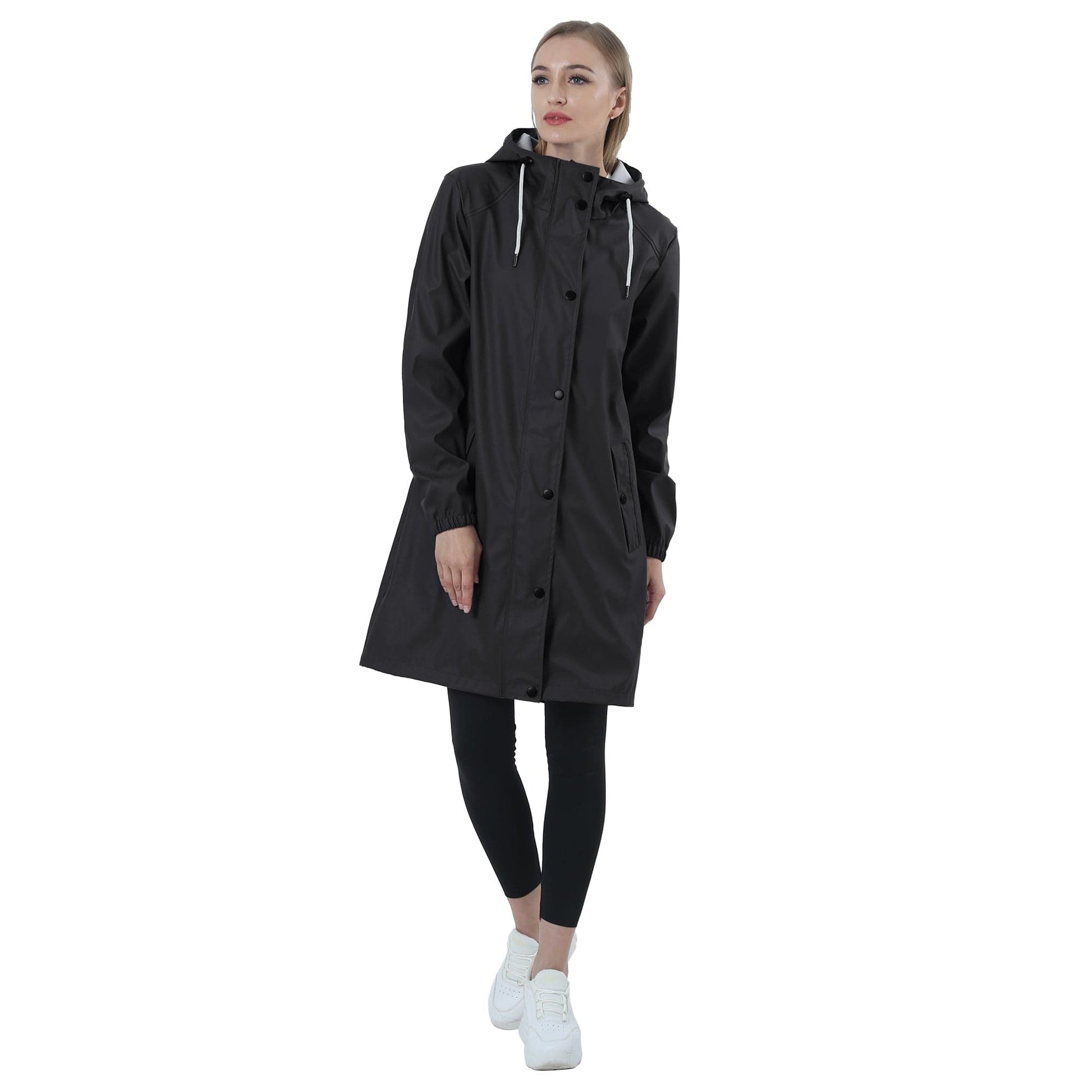 Damen Regenjacke RF03 - Wasserdicht, Atmungsaktiv, Lang, Stilvoll