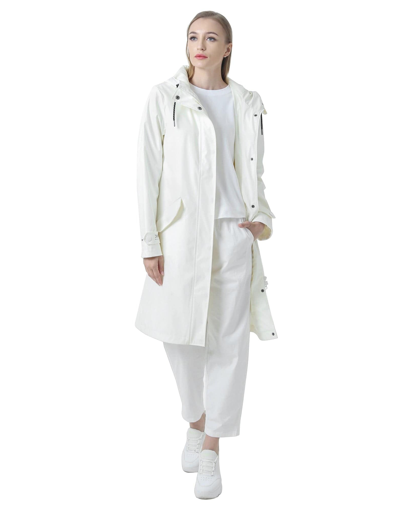 Damen Regenmantel BELLE-1 - Wasserdicht, Atmungsaktiv, Lang, Stilvoll