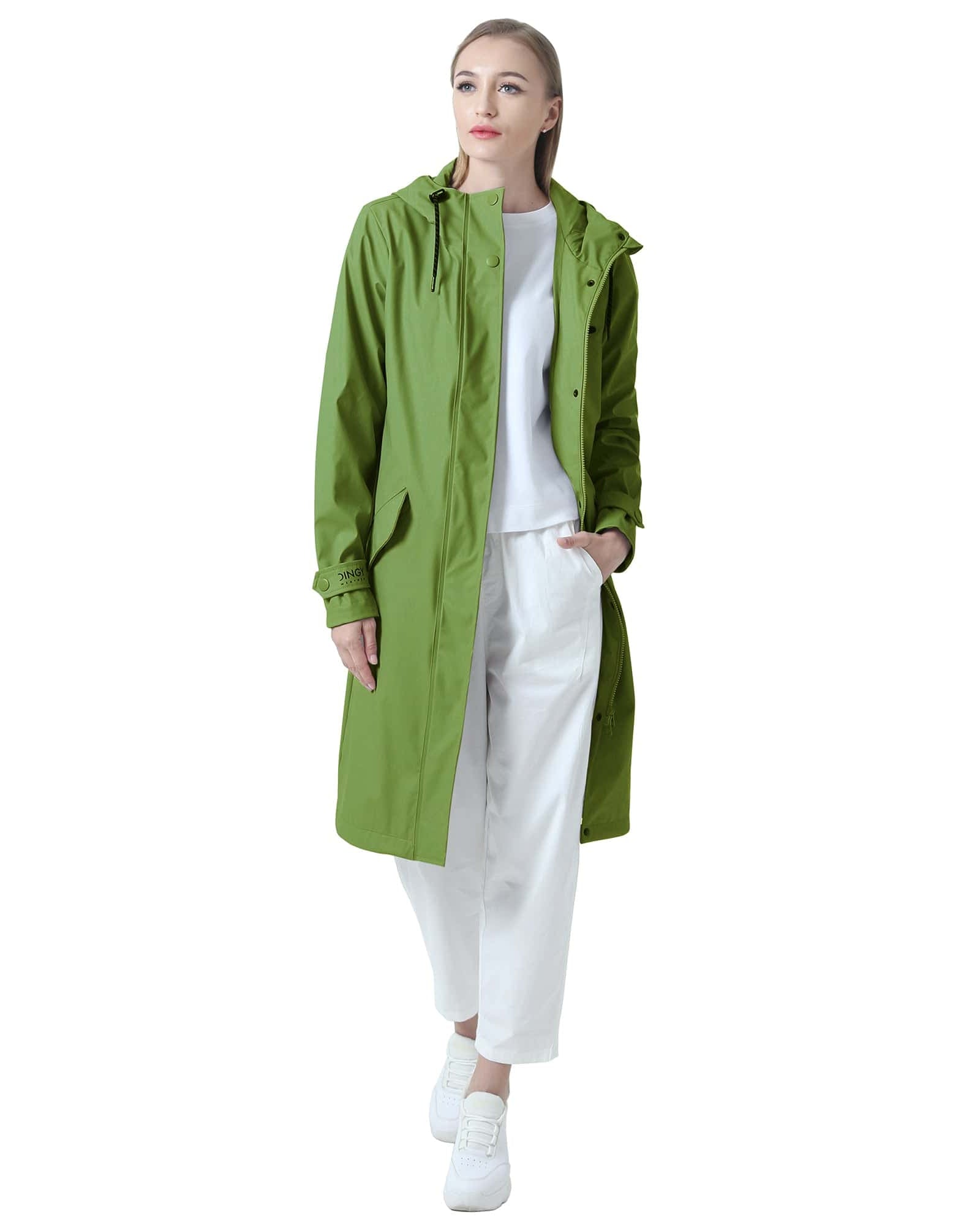 Damen Regenmantel BELLE-1 - Wasserdicht, Atmungsaktiv, Lang, Stilvoll