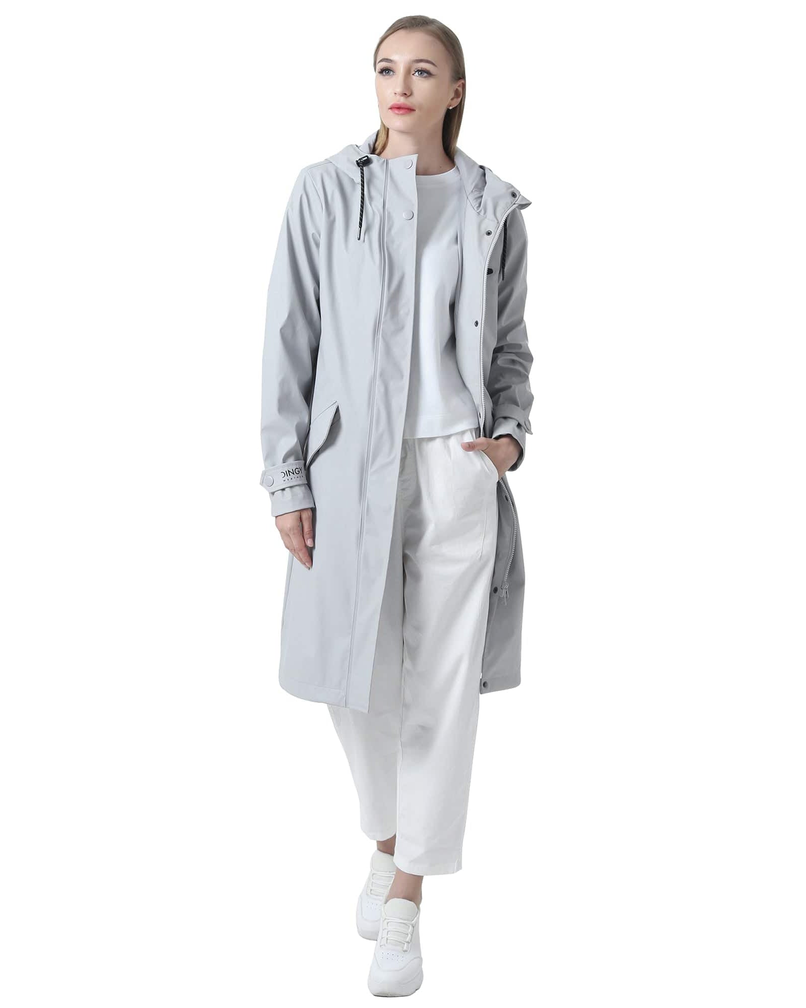 Damen Regenmantel BELLE-1 - Wasserdicht, Atmungsaktiv, Lang, Stilvoll