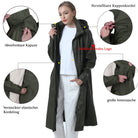 Wasserdichter langer Regenmantel Damen Freizeitjacke Mantel Hot Model KIM
