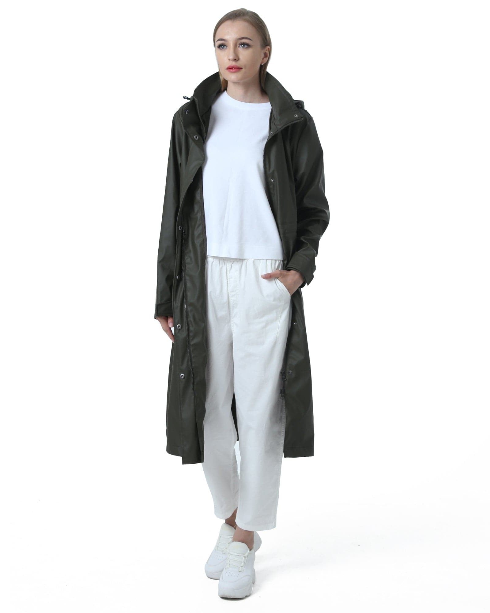 Wasserdichter langer Regenmantel Damen Freizeitjacke Mantel Hot Model KIM