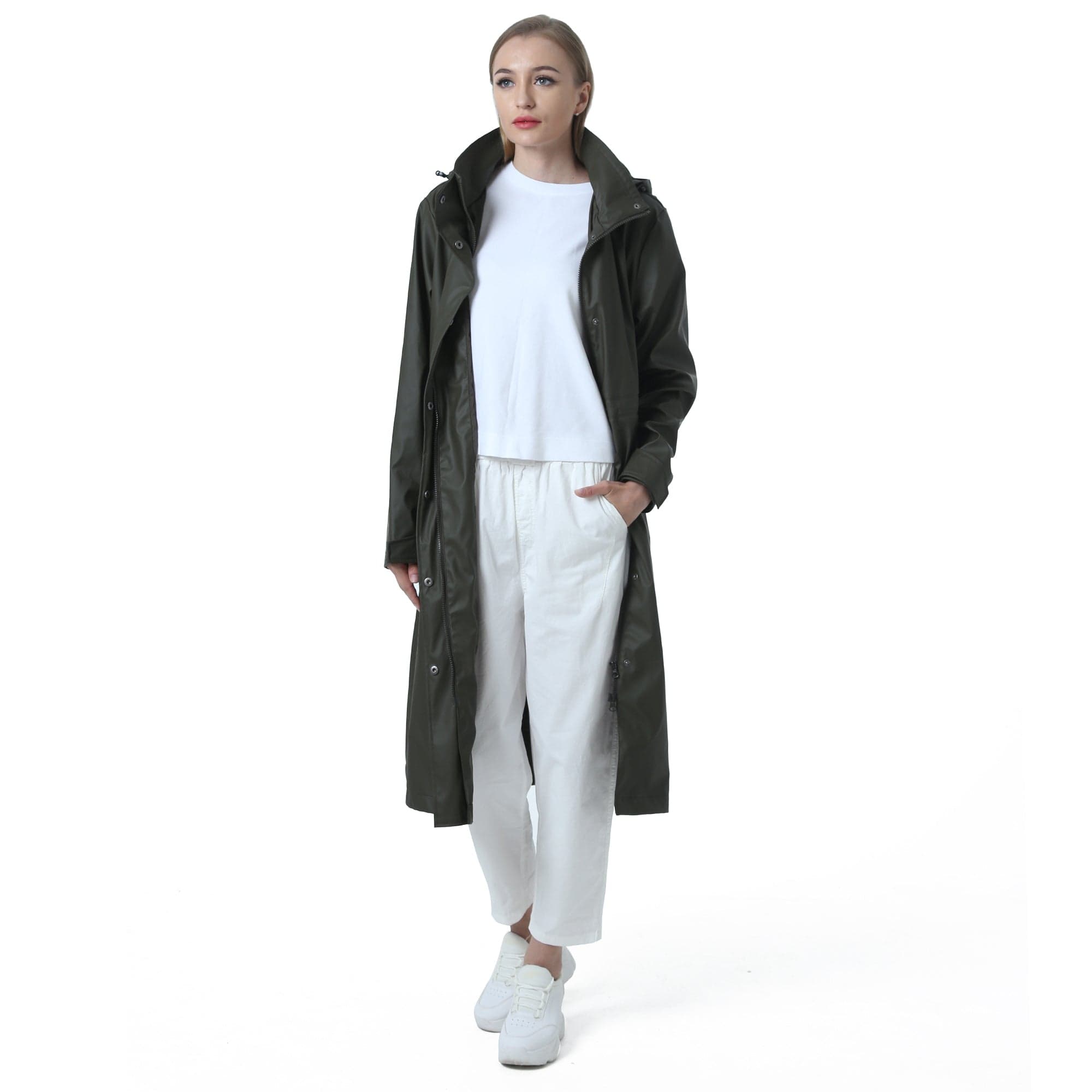 Wasserdichter langer Regenmantel Damen Freizeitjacke Mantel Hot Model KIM