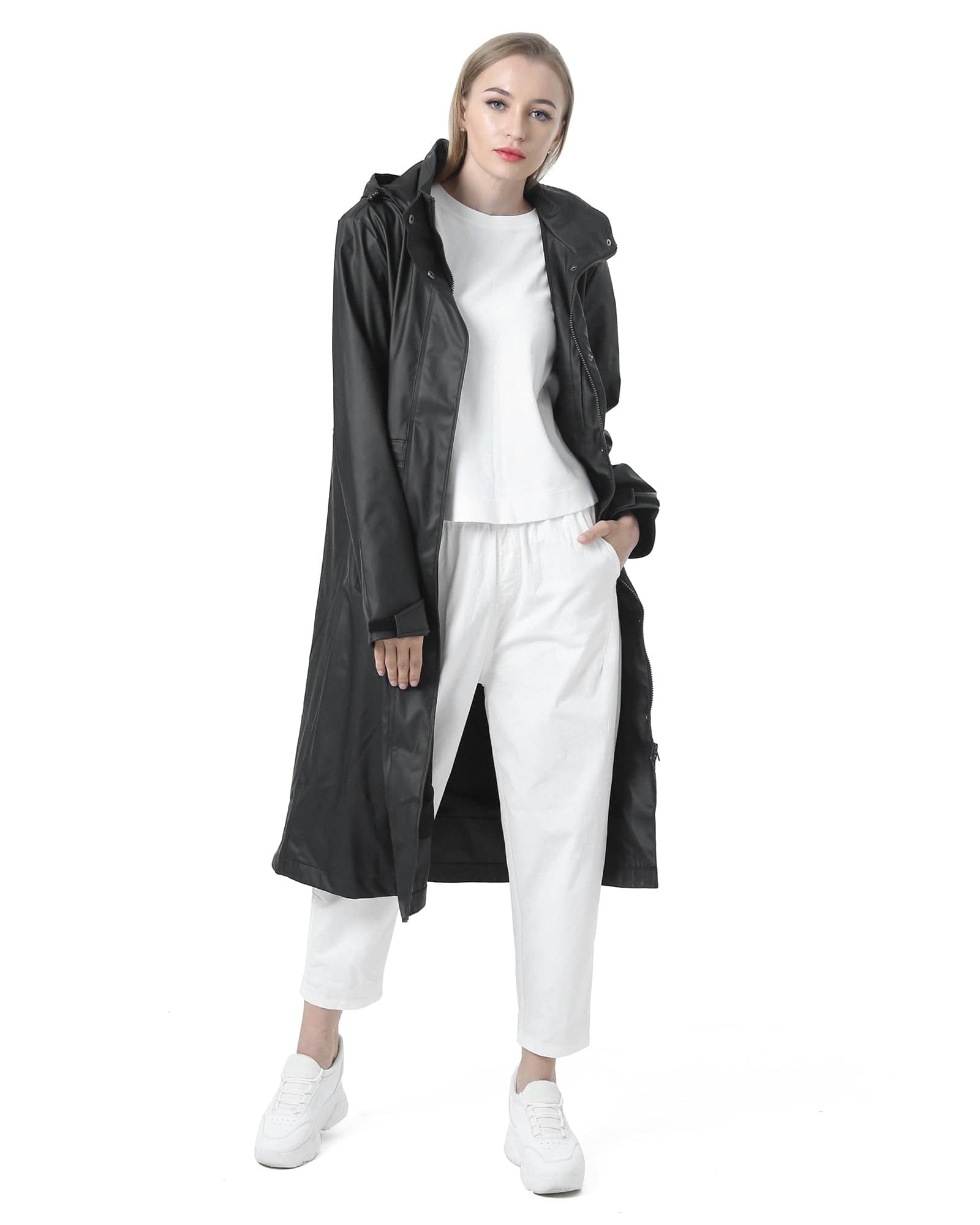Wasserdichter langer Regenmantel Damen Freizeitjacke Mantel Hot Model KIM