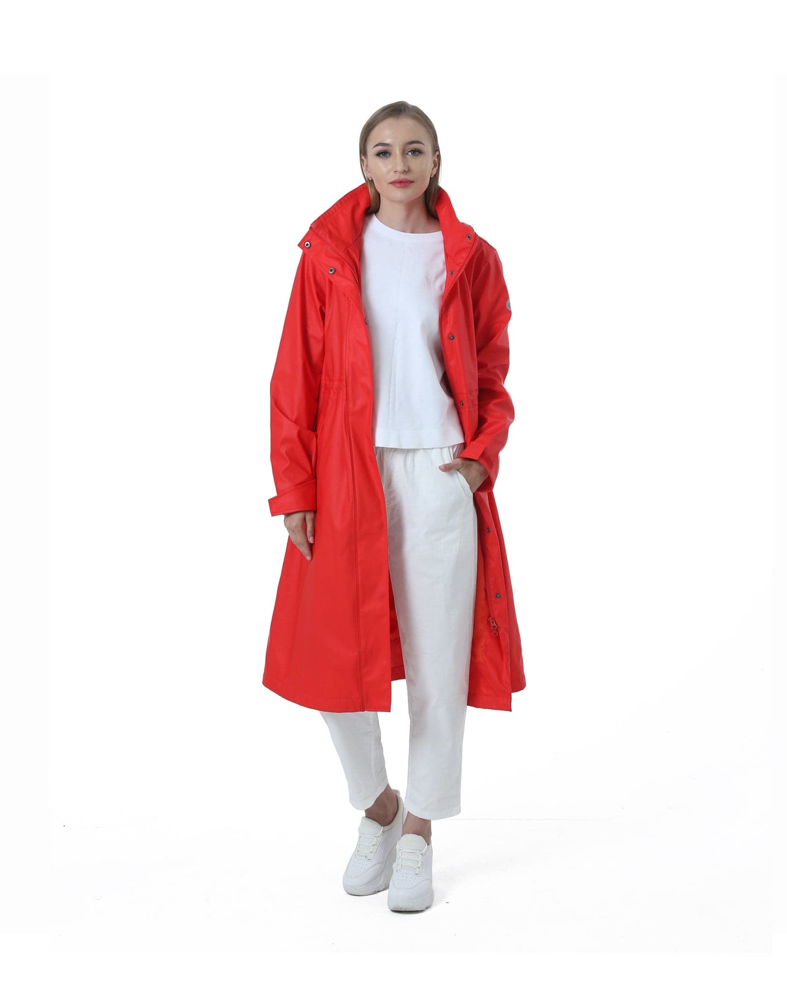 Wasserdichter langer Regenmantel Damen Freizeitjacke Mantel Hot Model KIM