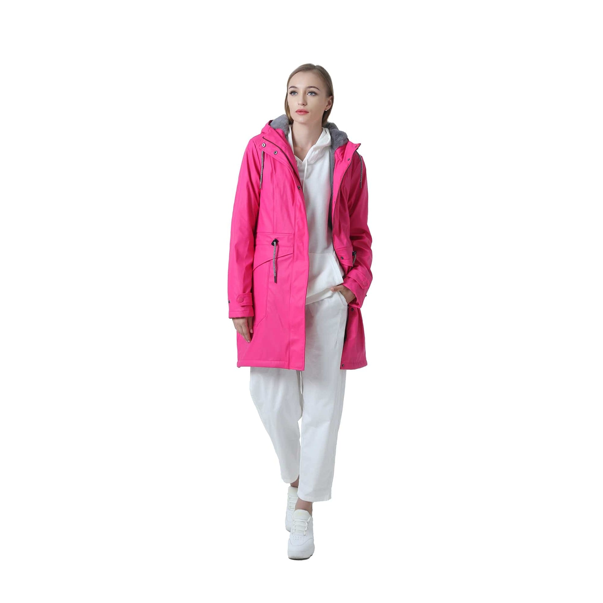 Winter Warme Jacke Wasserdicht Regenmantel Freizeitmantel Plüschfutter Jacke Frauen AMY