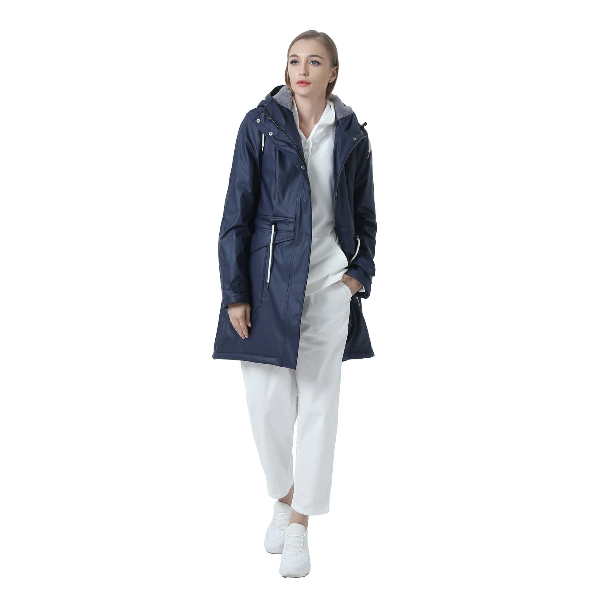 Winter Warme Jacke Wasserdicht Regenmantel Freizeitmantel Plüschfutter Jacke Frauen AMY