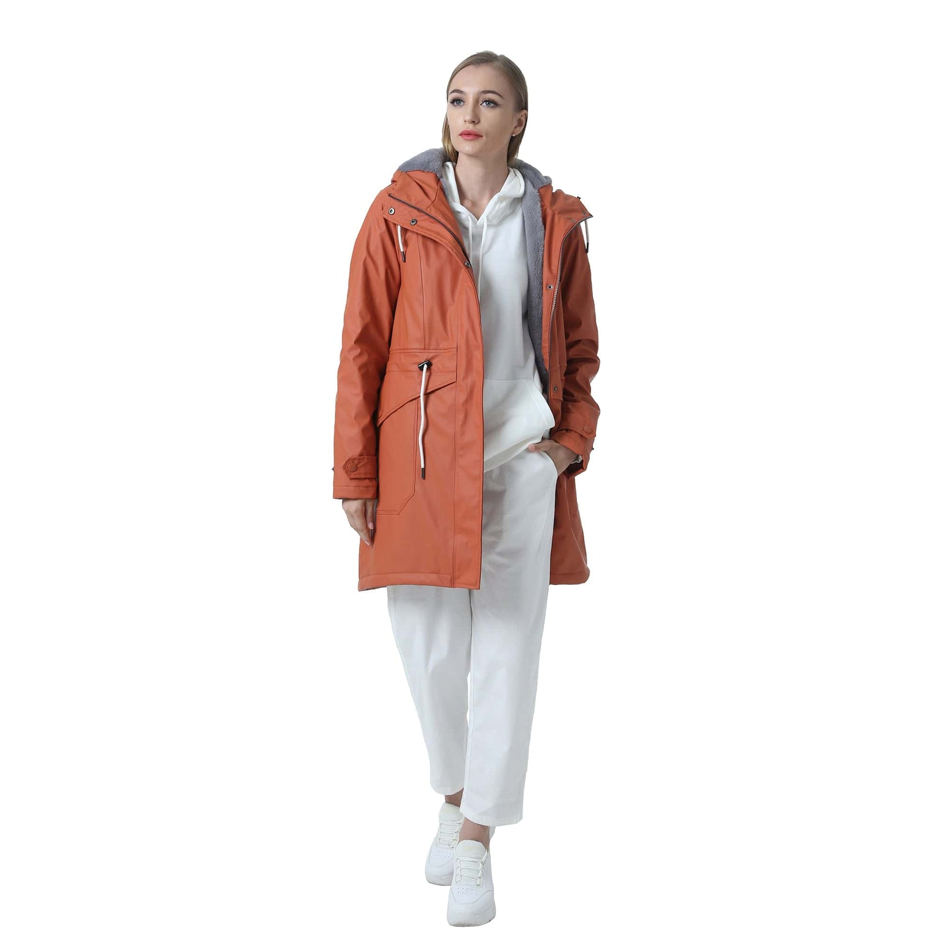 Winter Warme Jacke Wasserdicht Regenmantel Freizeitmantel Plüschfutter Jacke Frauen AMY