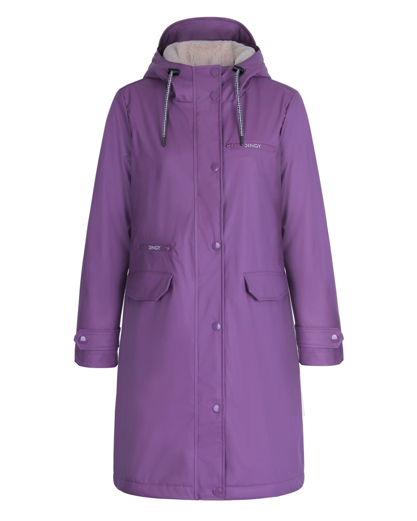 Winter Wasserdichter Regenmantel Damen Freizeitjacke Mantel PU Stoff PT02