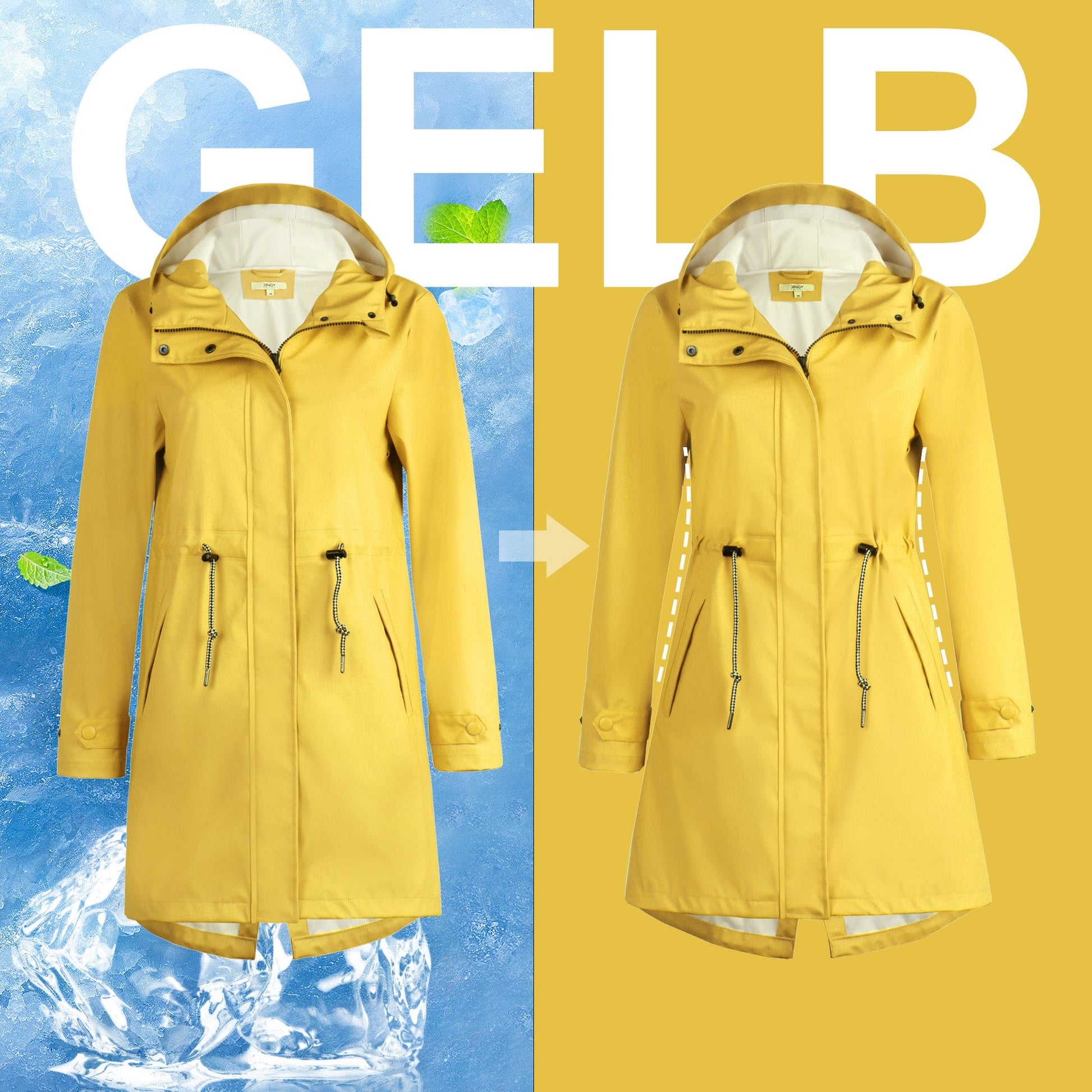 Chloe Wasserdichter Regenmantel und Freizeitjacke