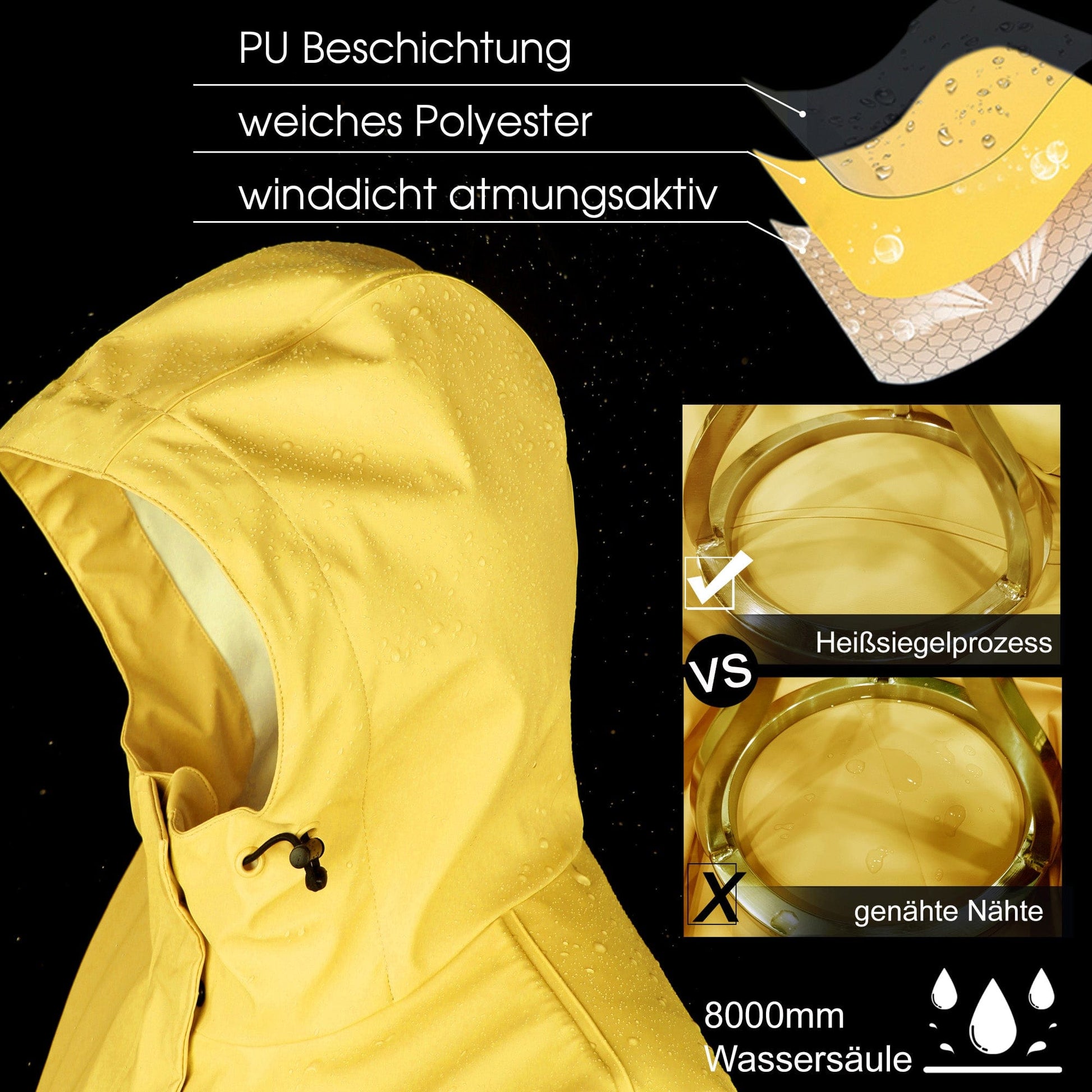 Chloe Wasserdichter Regenmantel und Freizeitjacke