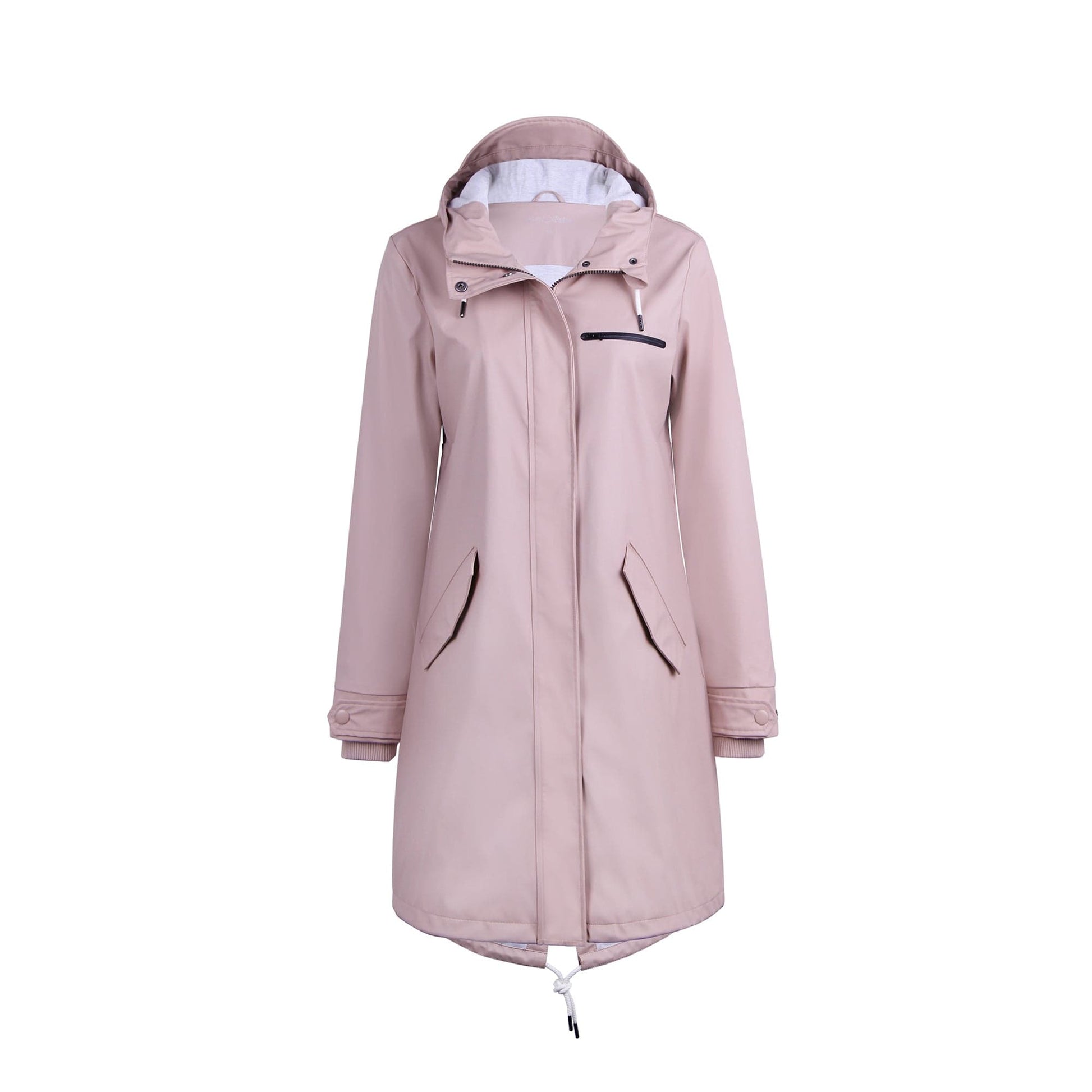 PINK / M/38 Damen wasserdicht mackintosh PU Stoff wasserdichtes Futter Kapuzenjacke Jacke PT01