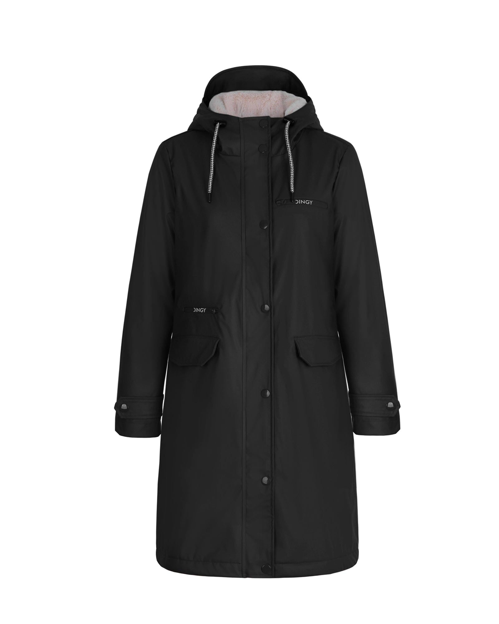 Winter Wasserdichter Regenmantel Damen Freizeitjacke Mantel PU Stoff PT02