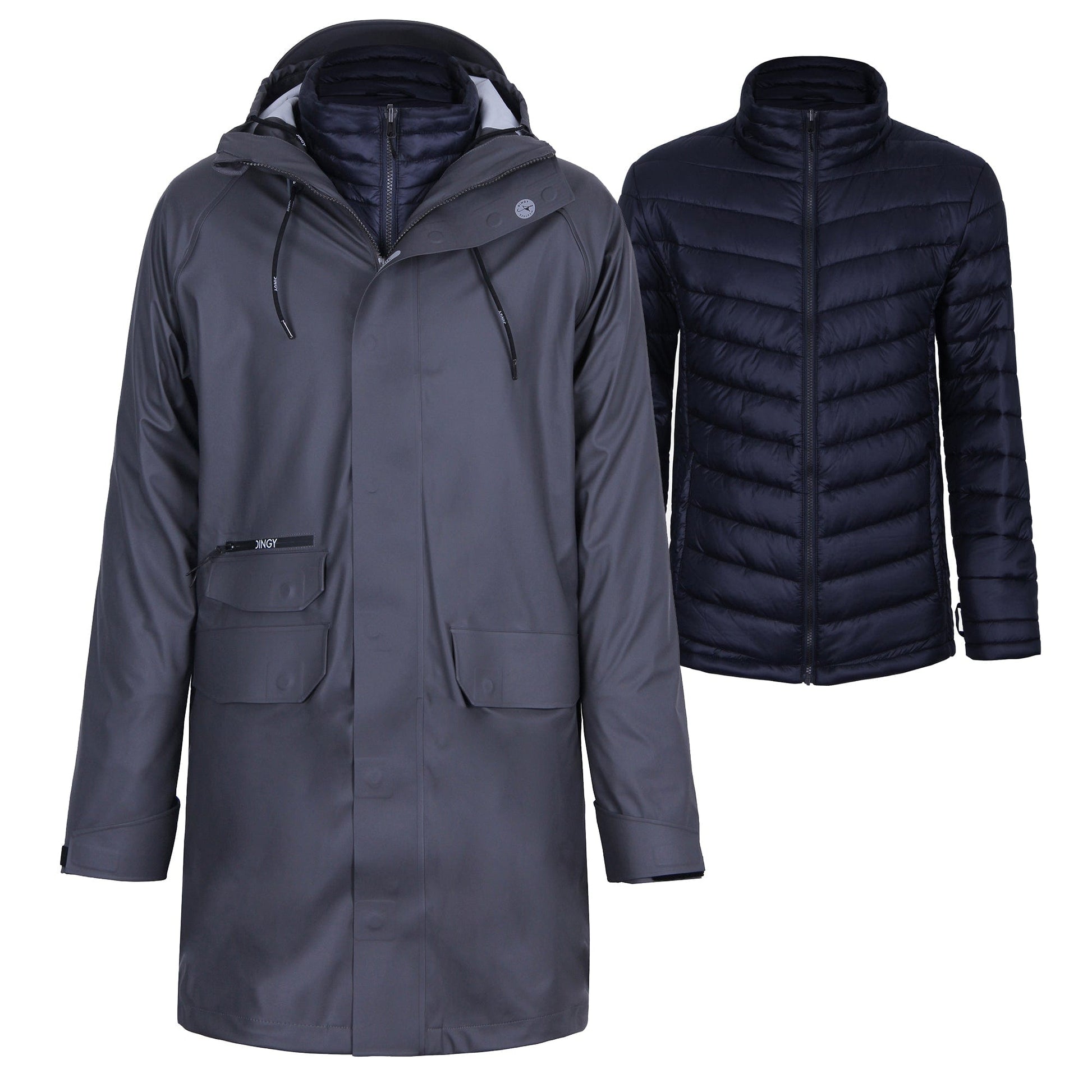 Bronze / M Herren 3 In 1 Freizeit Pu Regenmantel ALFRED-U