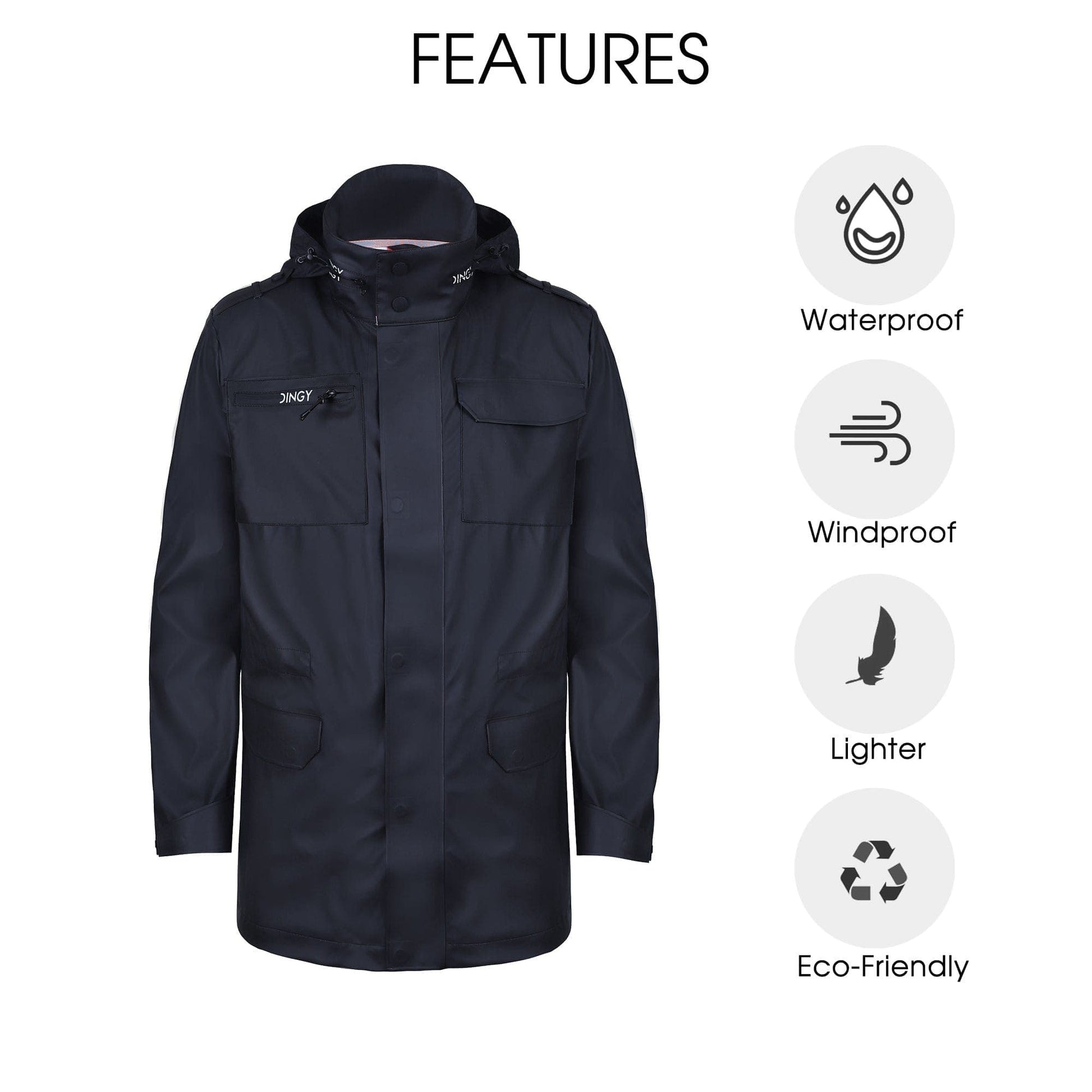 Wasserdichte Regenjacke FüR Herren ROBERT