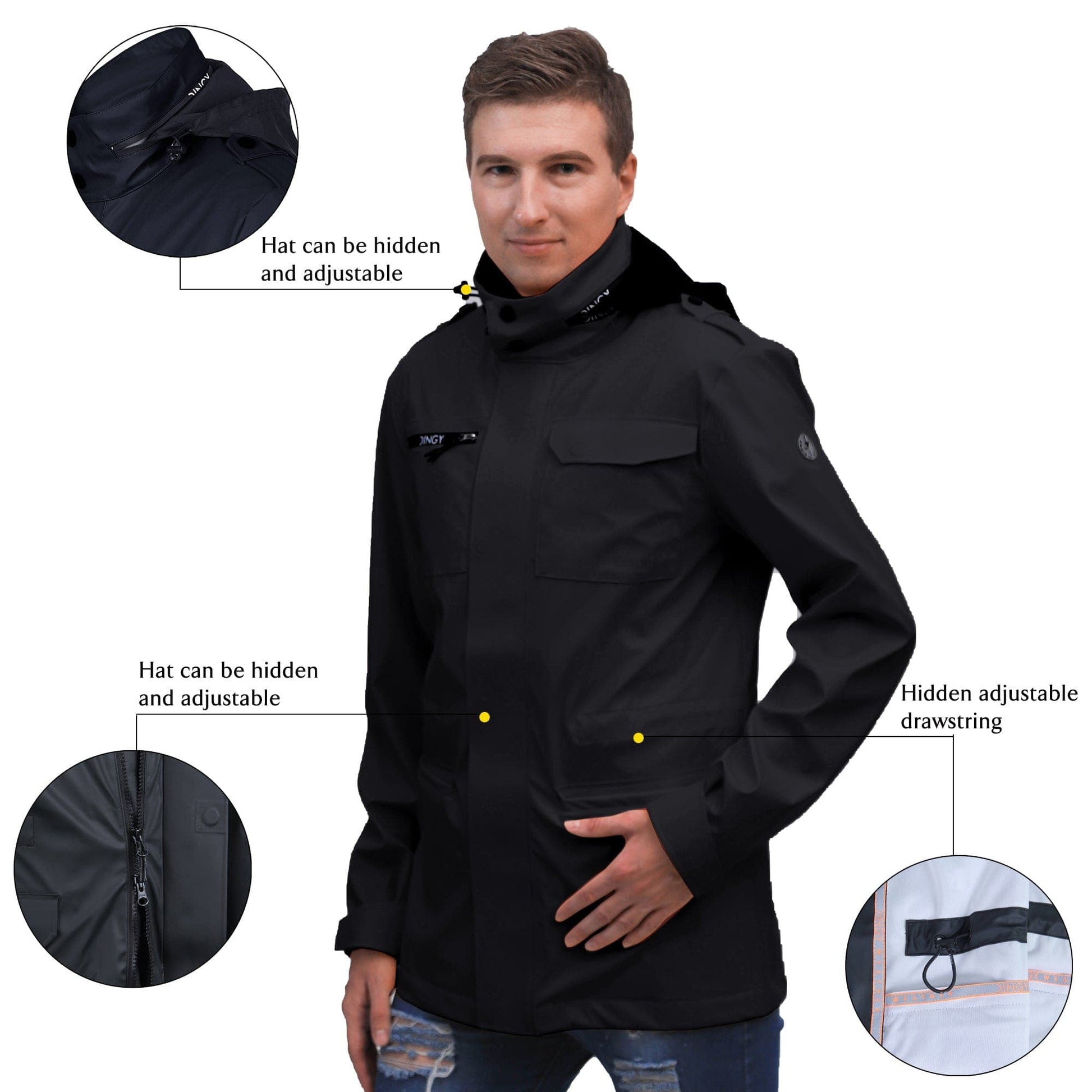 Wasserdichte Regenjacke FüR Herren ROBERT