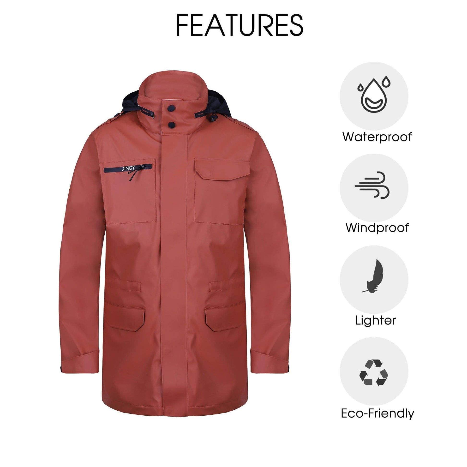 Wasserdichte Regenjacke FüR Herren ROBERT