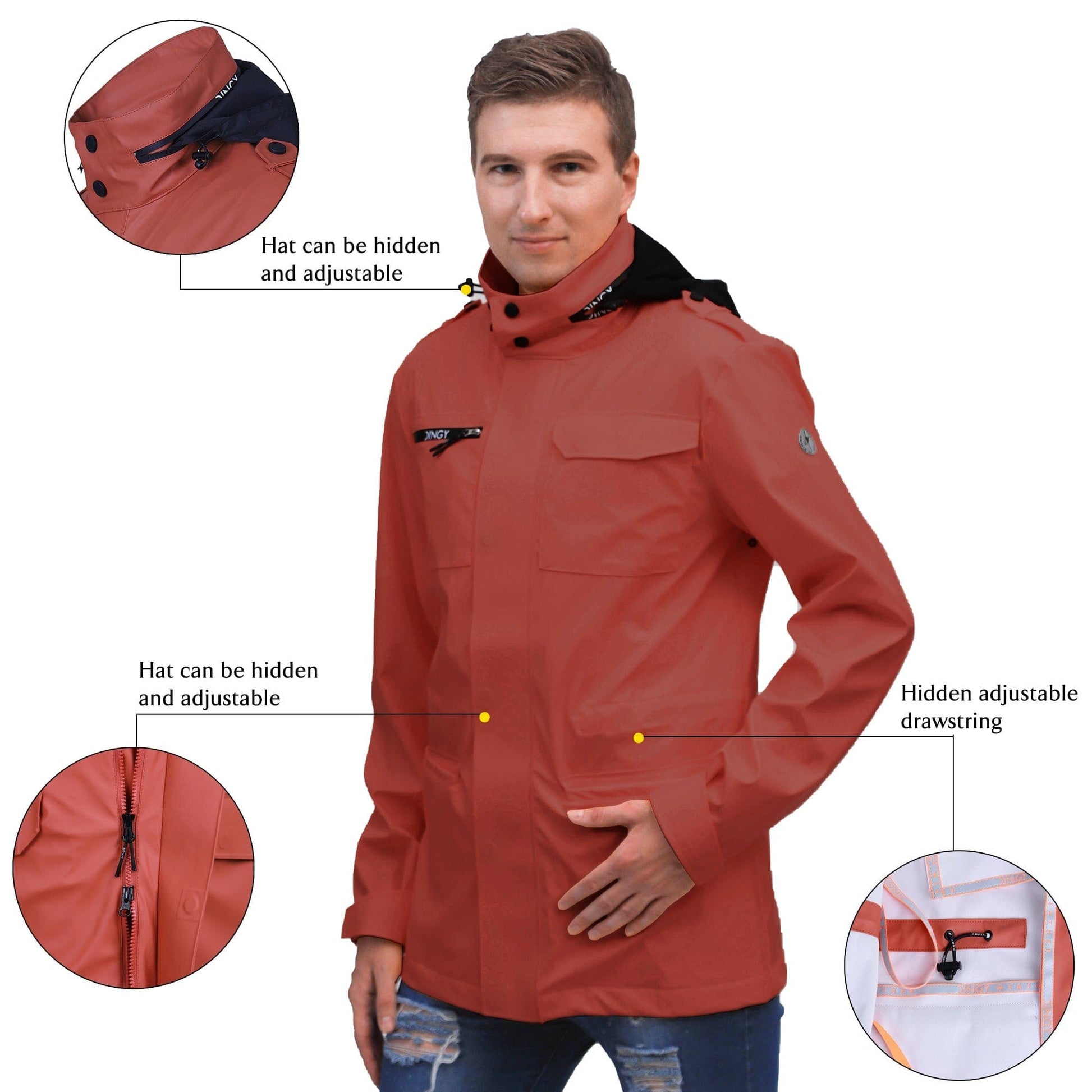 Wasserdichte Regenjacke FüR Herren ROBERT