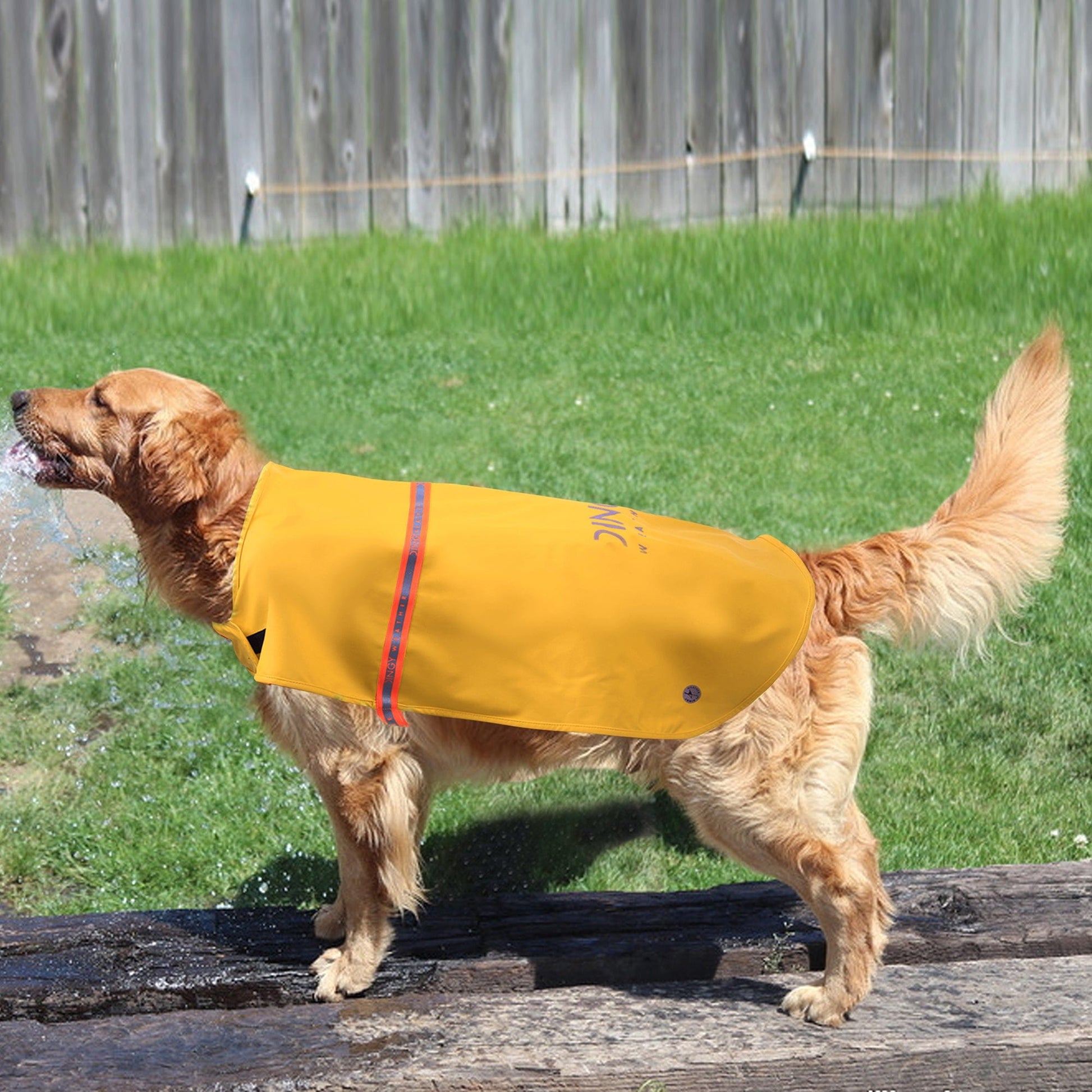 Yellow / 2XL Hund Regenjacke  PU-Regenmantel für Hunde Diggy