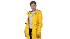 Gelber Damen Regenmantel, Mode und Sicherheit zugleich