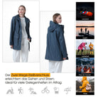Damen Regenmantel mit Wasserschutz und Freizeitjacke Jacky