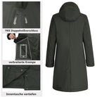 Damen Wintermantel Lang Parka Winter Regenparka MEGAN