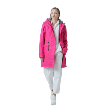Winter Warm Jacket Waterproof Raincoat Casual Coat Plush Lining Jacket Women AMY 
