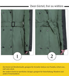 Langer Patchwork-Regenmantel für Frauen PT03