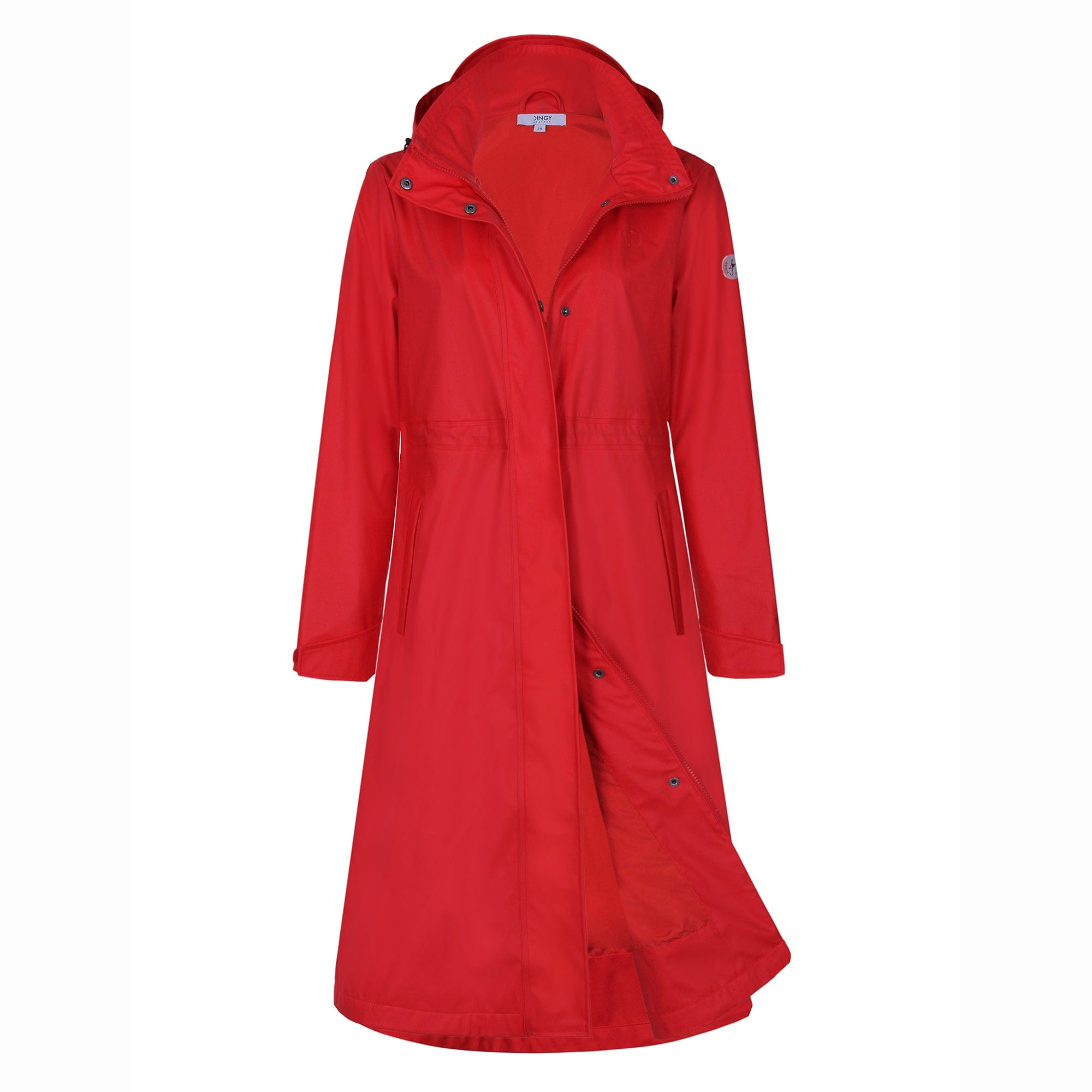 Red / S/36 Damen Wasserdichter Langer Regenmantel KIM-Red