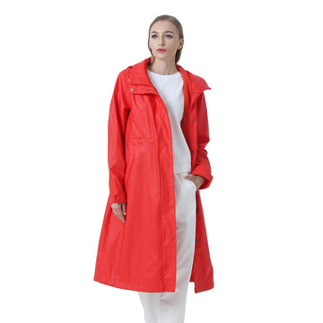 Waterproof Long Raincoat Women Casual Jacket Coat Hot Model KIM