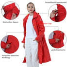 Wasserdichter langer Regenmantel Damen Freizeitjacke Mantel Hot Model KIM