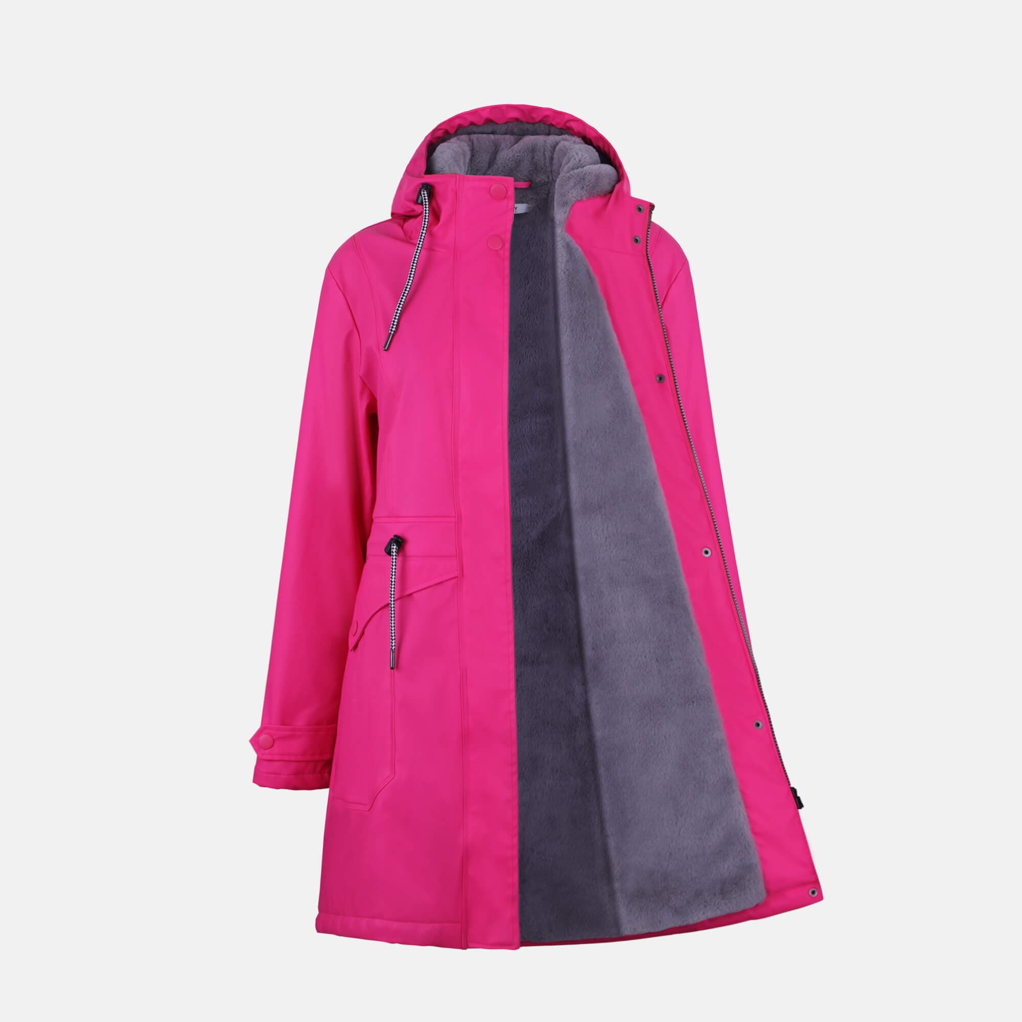 Winter Warme Jacke Wasserdicht Regenmantel Freizeitmantel Plüschfutter Jacke Frauen AMY