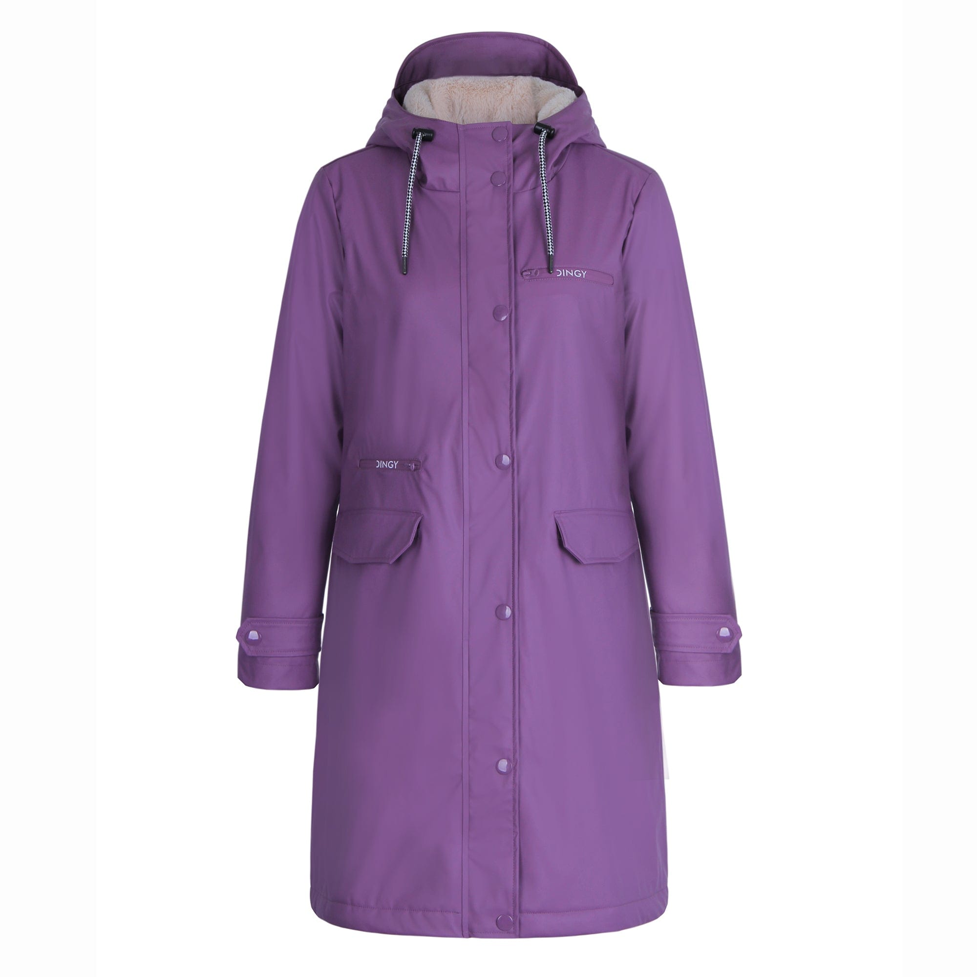 Winter Wasserdichter Regenmantel Damen Freizeitjacke Mantel PU Stoff PT02