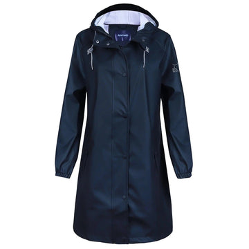 Waterproof raincoat for women made of PU fabric RF03-Black 