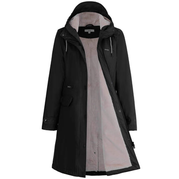 Winter Waterproof Raincoat Women Casual Jacket Coat PU Fabric PT02 