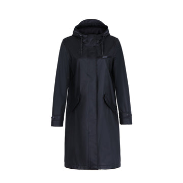 Waterproof long women's coat made of PU fabric BELLE-1