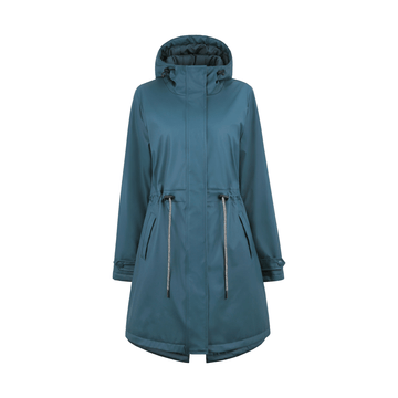 Waterproof rain jacket women's long hooded jacket outdoor warm windbreaker Dora