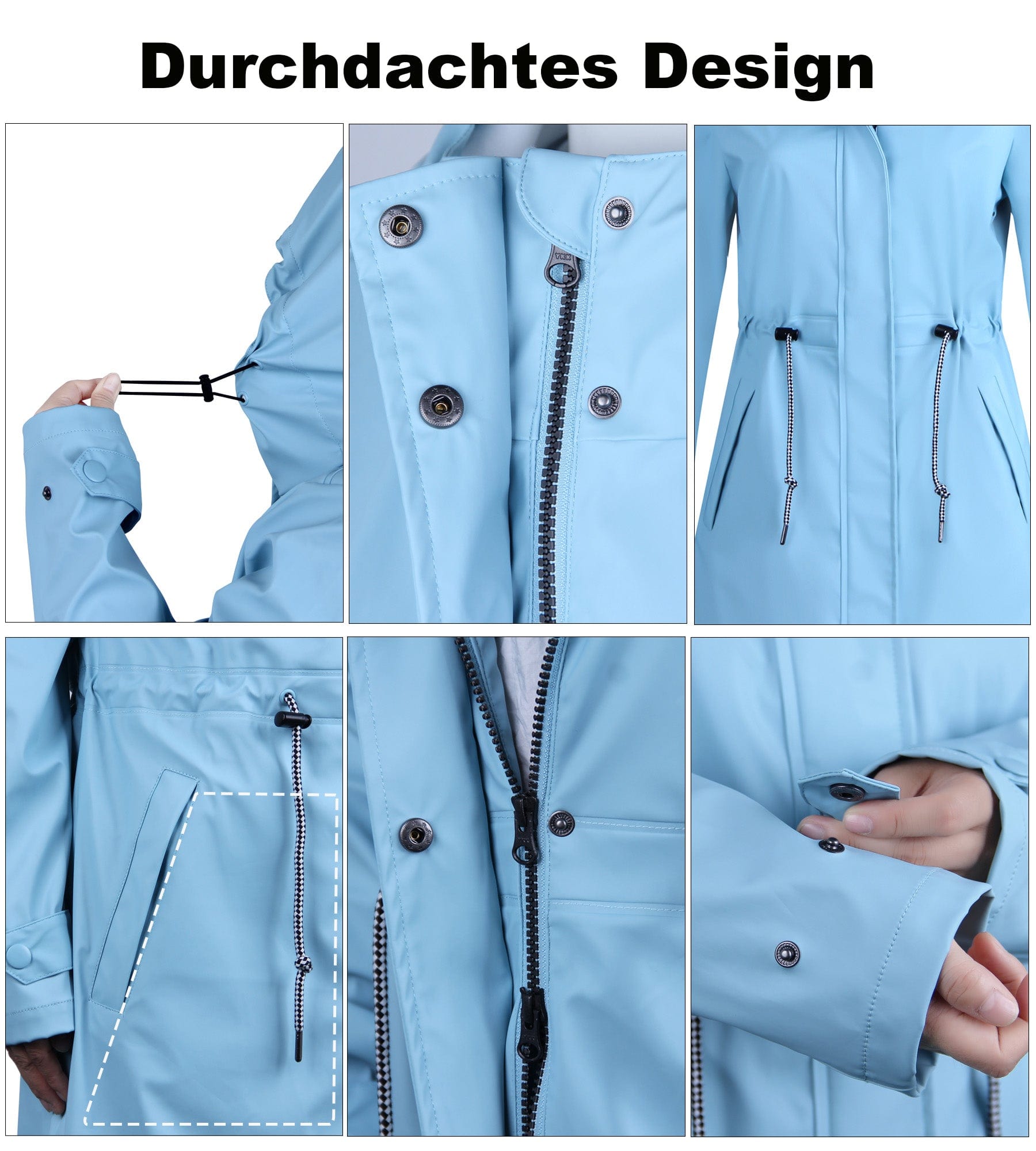 Chloe Wasserdichter Regenmantel und Freizeitjacke