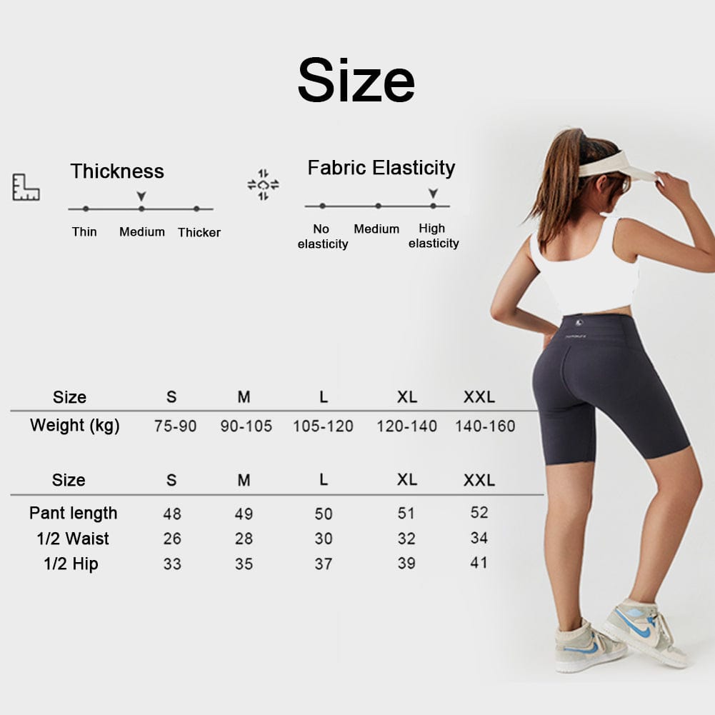 Damen Radlerhose, kurze Sporthose mit hoher Taille, elastische Shorts, Sommer-Leggings, Hose für Sport, Yoga, Fitnessstudio