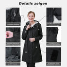 Damen Regenjacke RF03-Black