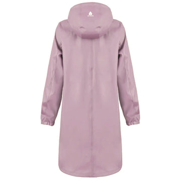 Vandtæt regnfrakke til kvinder lavet af PU stof RF03-Pink 