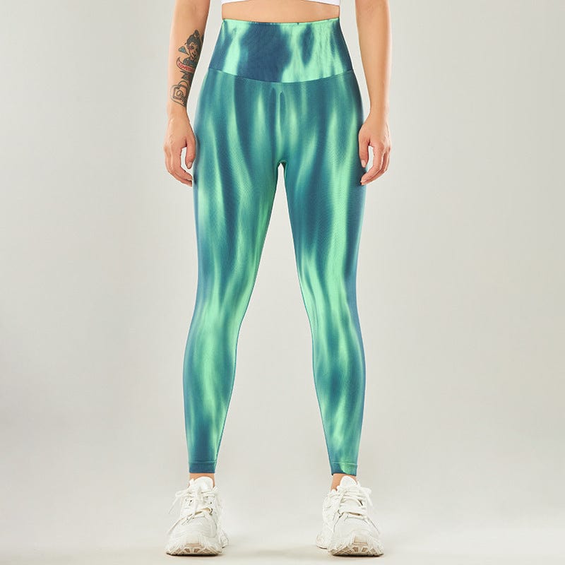 Grün / S Opake Leggings für Frauen mit hoher Taille und Bauchkontrolle für Sport, Yoga, Gymnastik