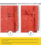 Langer Patchwork-Regenmantel für Frauen PT03