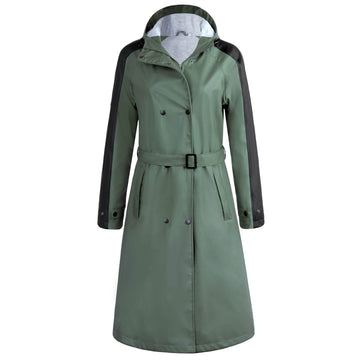 Long patchwork raincoat for women PT03