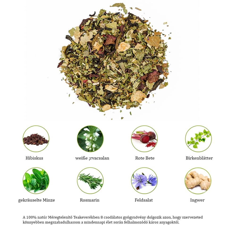 UKKO Der Refluxtee Vital Greens,Enthält Makronährstoffe und Mikronährstoffe arbeiten besser mit Reflux-Tee,verjüngt den Körper,Made in EU