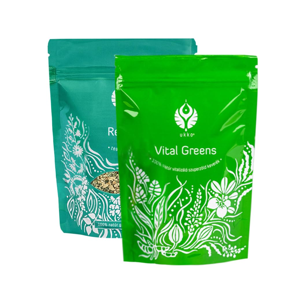 UKKO Der Refluxtee Vital Greens,Enthält Makronährstoffe und Mikronährstoffe arbeiten besser mit Reflux-Tee,verjüngt den Körper,Made in EU